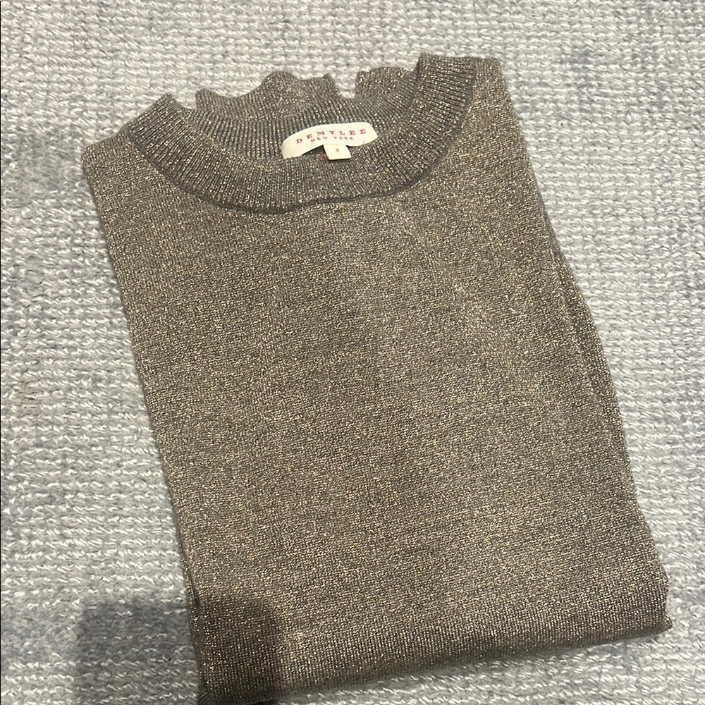 Demylee Gray and gold sparkle Sweater